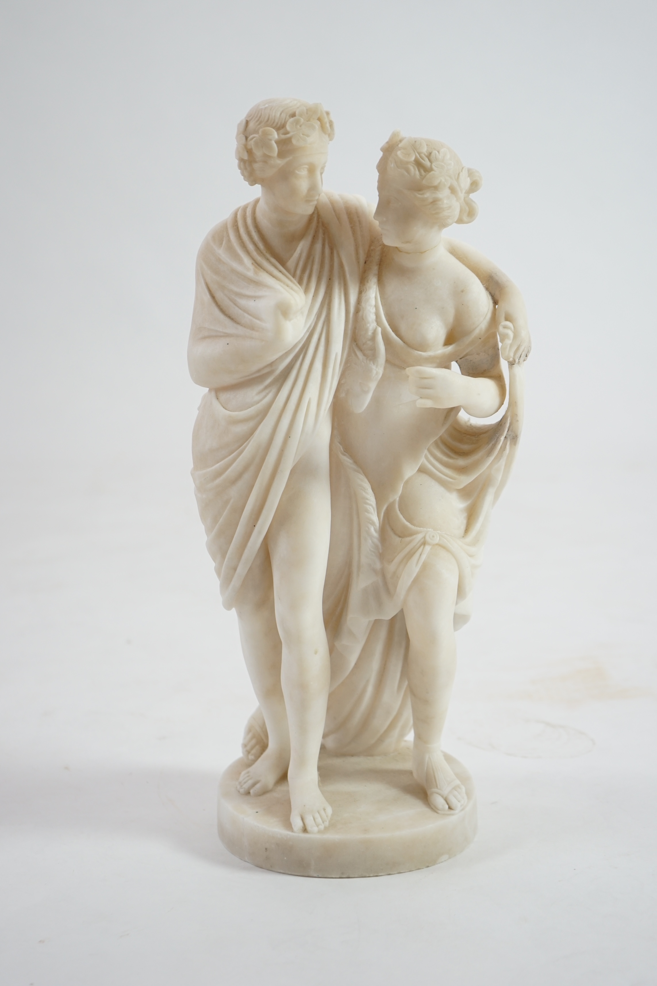 After the antique, an Italian alabaster group of Bacchus and Ariadne